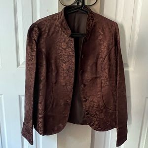 Rich brown satin brocade jacket